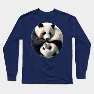 Pandas Yin and Yang Long Sleeve T-Shirt